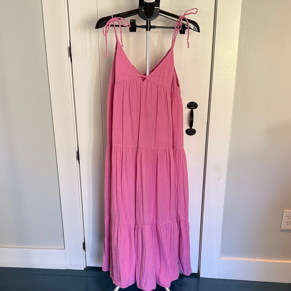 Zara Pink Sleeveless Maxi Dress Size M